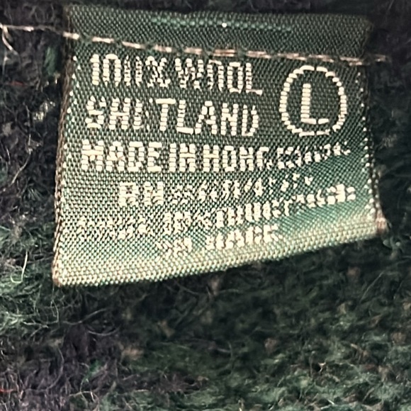 Carroll Reed Women’s 100% Shetland Wool Rose Pattern Button V-Neck Sweater Sz L - Picture 3 of 7